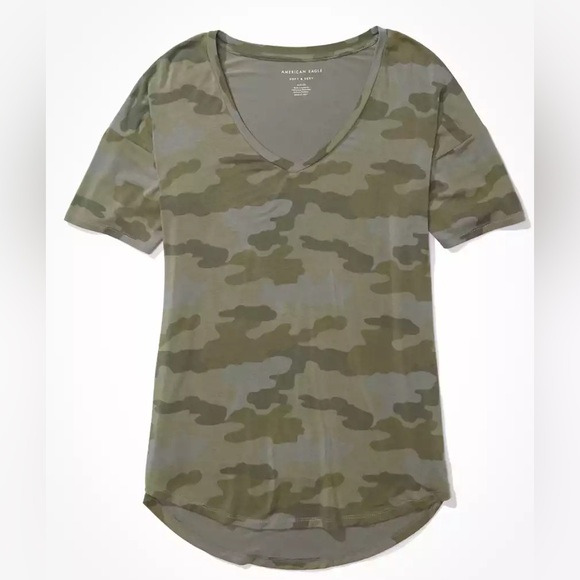 American Eagle Camo Print Tee - Picture 1 of 3